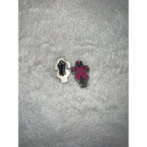 Breast cancer / Faith clip on earrings